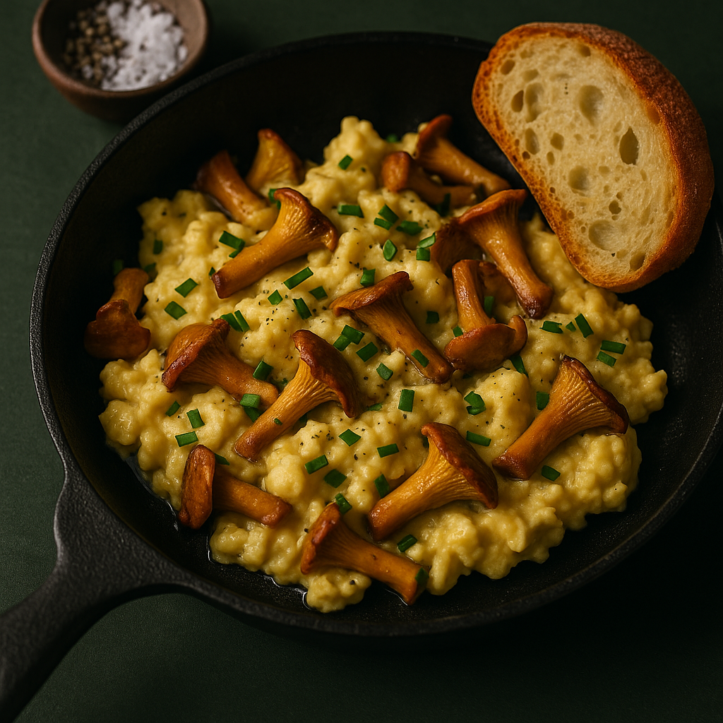 Jajecznica z kurkami